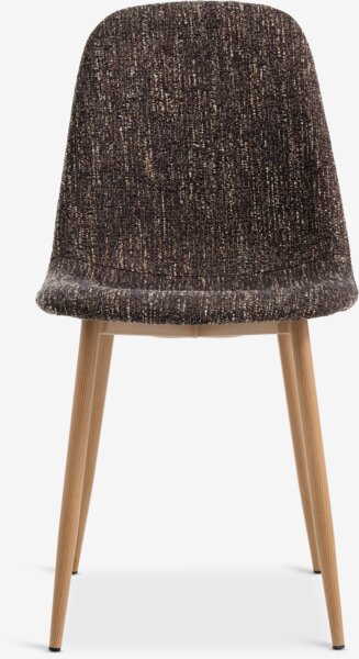 Dining chair JONSTRUP dark brown/natural oak colour