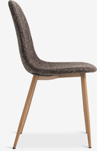 Dining chair JONSTRUP dark brown/natural oak colour