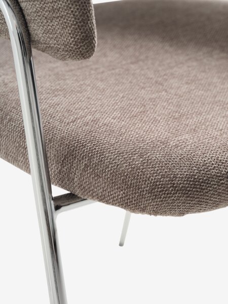 LYNGVIG L180/260 bord natur ek + 4 RAMSING stol beige/krom