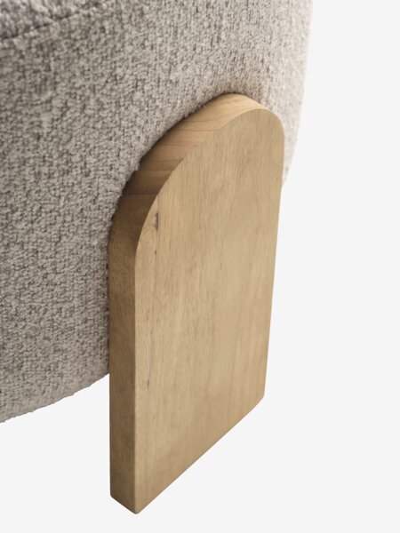 Poef DALAGER Ø56 beige stof