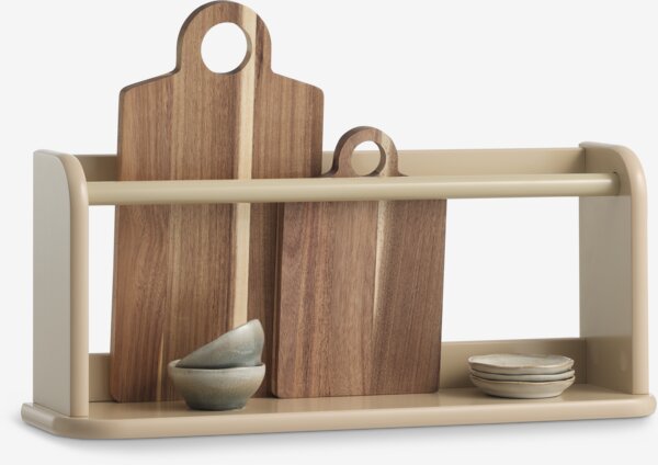 Wandplank HAMMELEV 1 schap licht kaki