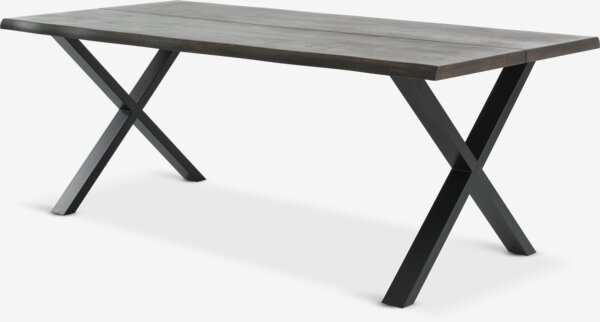 Matbord ROSLEV 95x200 mörk ek/svart