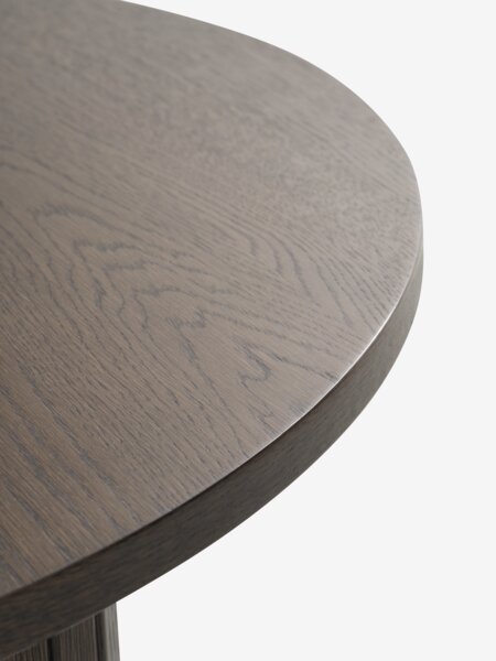 LYNGVIG L180/260 bord mörk ek + 4 EJSING stol beige/mörk ek