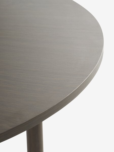 Стіл ALSTED д.120см темний дуб + 4 Стільці HYGUM сірий