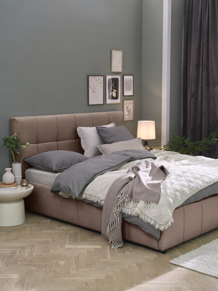 Postelový rám VEMMELEV s úlož. prostorem 160x200 tm.písková