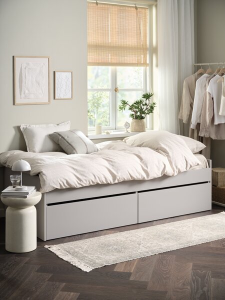 Seng m/skuff LIMFJORDEN 90/180x200 beige