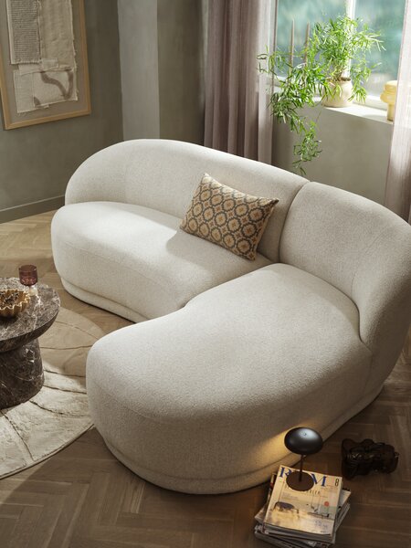 Sofabord LYDUM Ø60 brun marmor-look fibersement