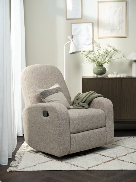 Recliner BREDBJERG beige fabric