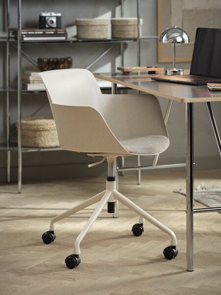Skrivbordsstol HALLENDRUP beige tyg/beige