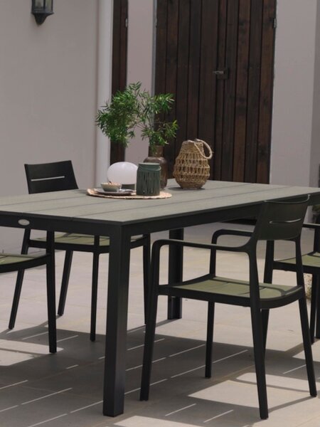 MARIELYST L205 table grey + 4 INGSTRUP chair black