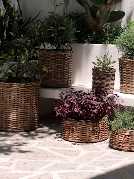 Kurvpotte ORRE Ø41/30 kubu brun 2stk/sett