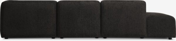 Modular sofa SKEJBY 3 pers. chaise/open dark brown