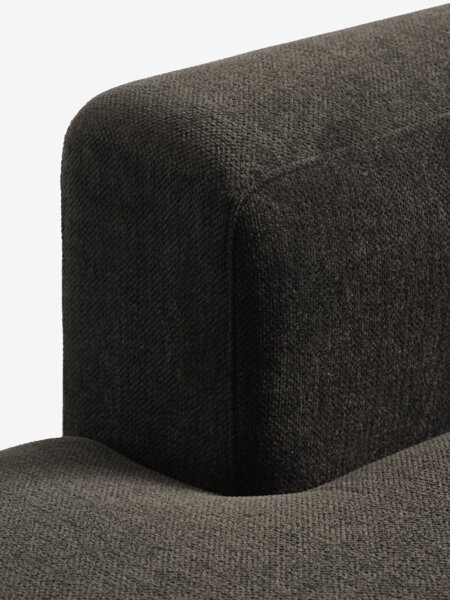 Modular sofa SKEJBY 3 pers. chaise/open dark brown