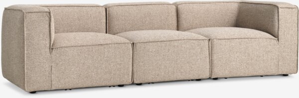 Modulaire bank SKIBBY 3-persoons zandkleurige stof