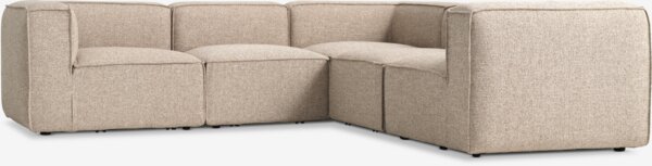 Modular sofa SKIBBY 5 pers. corner sand fabric