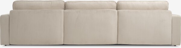 Modular sofa bed SJELLE 3 pers. with armrests beige