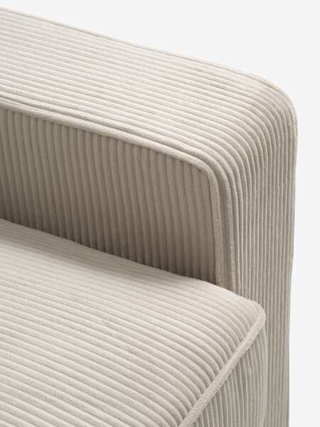 Modular sofa bed SJELLE 3 pers. with armrests beige