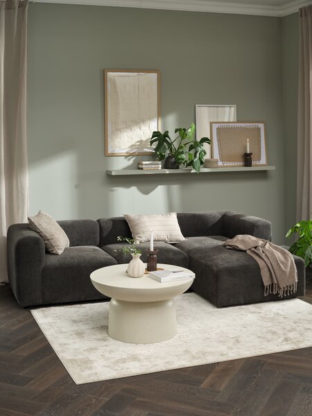 Modulaire bank SKEJBY 3-zits chaise longue donkerbruin