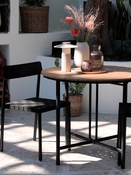 HOVVIG Tavolo L10/90 cm naturale + 2 HAGLEBU Sedie nero