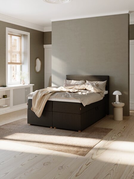 Boxspring 140x200 TYSLA + EKSO grijs-40 hard