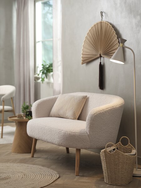 2-zitsbank GLOSTRUP off-white teddy stof