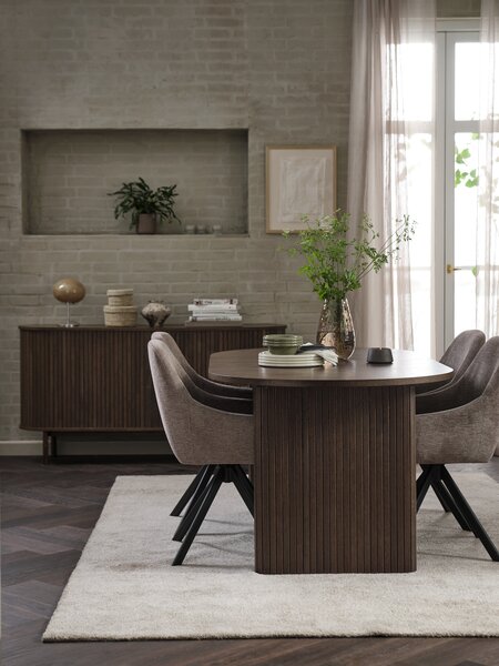 Dressoir LYNGVIG 160 cm 2 tambour deuren donker eiken