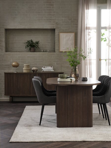 Dressoir LYNGVIG 160 cm 2 tambour deuren donker eiken