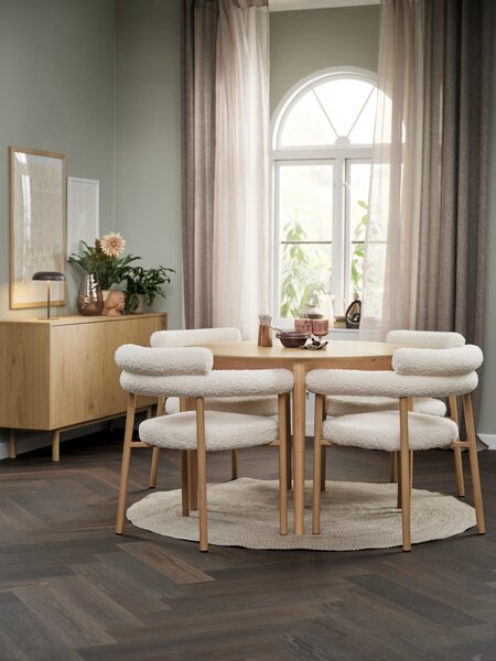 Sideboard MARSTRAND 2 Türen 3 Schubladen Eiche natur