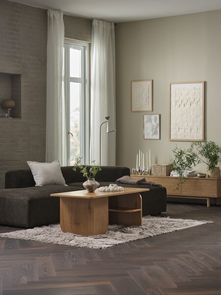 TV-meubel ALSTED 1 deur 2 lades naturel eiken kleur