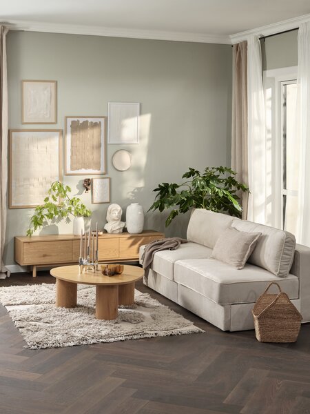 TV-meubel ALSTED 1 deur 2 lades naturel eiken kleur