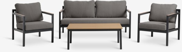 Loungeset BEJSTRUP 4-persoons grijs