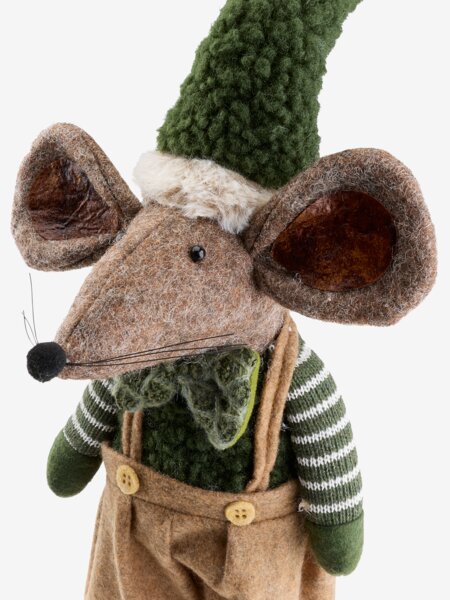 Christmas mouse EKLOGIT H60cm dark green/khaki