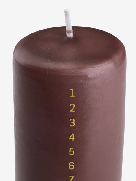 Pillar candle AKE D5xH20cm brown