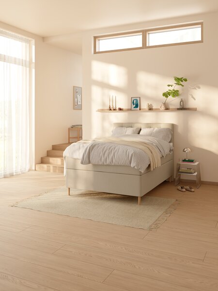 Kontinentalsäng 120x200 cm GAULA + RESA sand-91 Medium
