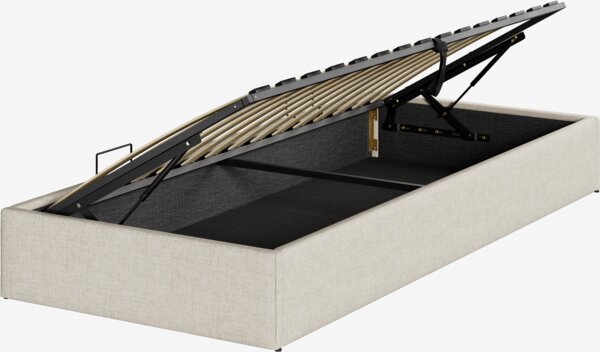 Divan base SEDEN Single side lift beige fabric