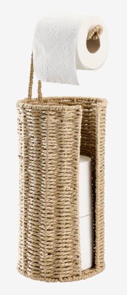 Toalettpappershållare VANSBRO Ø16xH47cm natur
