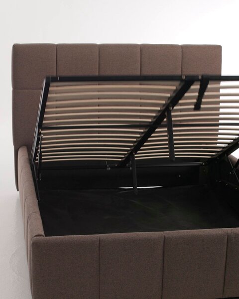 Postelový rám VEMMELEV s úlož. prostorem 160x200 tm.písková