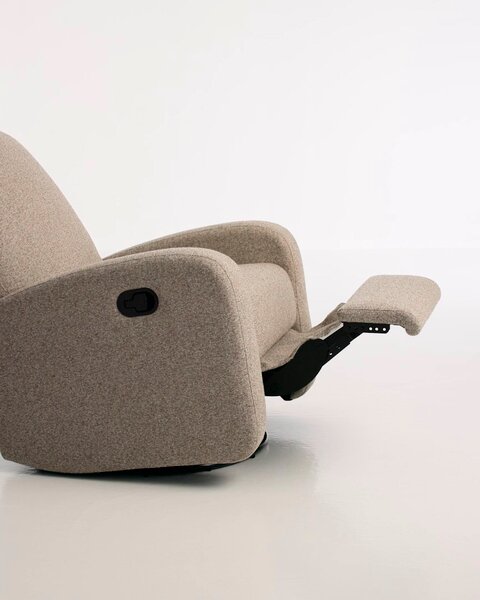 Recliner BREDBJERG beige fabric
