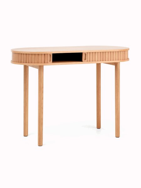 Console table LYNGVIG 50x110 2 tambour door natural oak