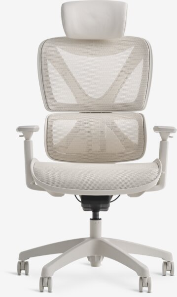 Fauteuil de bureau VARPELEV maille beige/beige