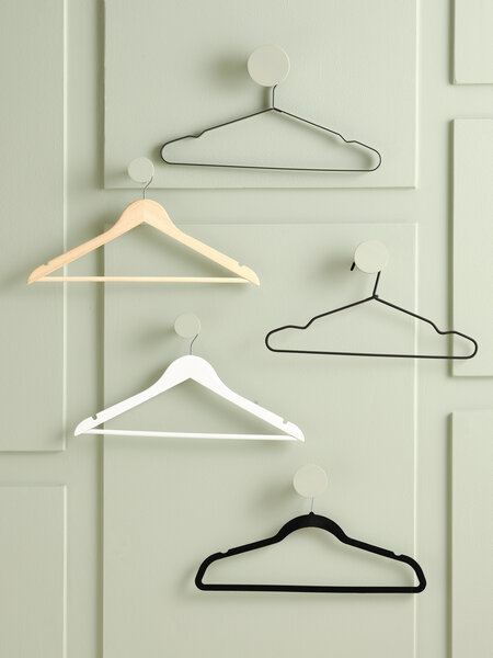 Kleerhangers HELMUT L45cm 5st/pk wit