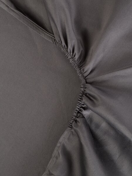 Hoeslaken dekmatras ELIN satijn 180x200x6-10 grijs