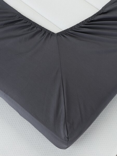 Hoeslaken dekmatras EDITH 90x200x6-10 antraciet grijs