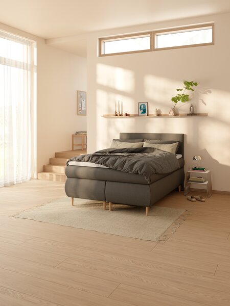 Boxspring 140x200 ANDELVA + TOSEN Grijs-40 medium