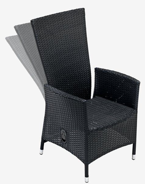 Cadeira reclinável SKIVE preto