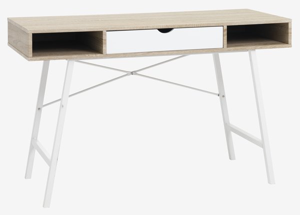 Bureau ABBETVED 48x120 chêne/blanc