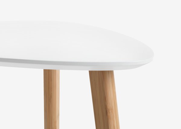 Tavolino TAPS 40x40 cm bianco/bambù
