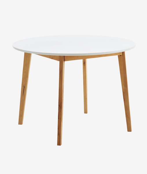 Dining table JEGIND D105 white/natural