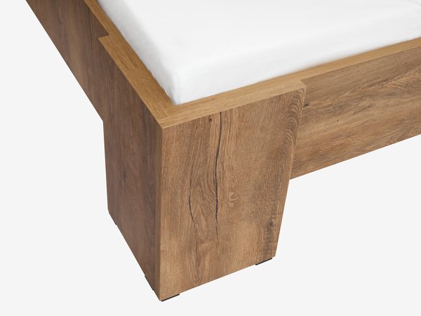 Estructura cama VEDDE 140x200 roble salvaje con somier