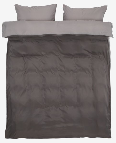 Duvet cover set CATERINA Micro King grey